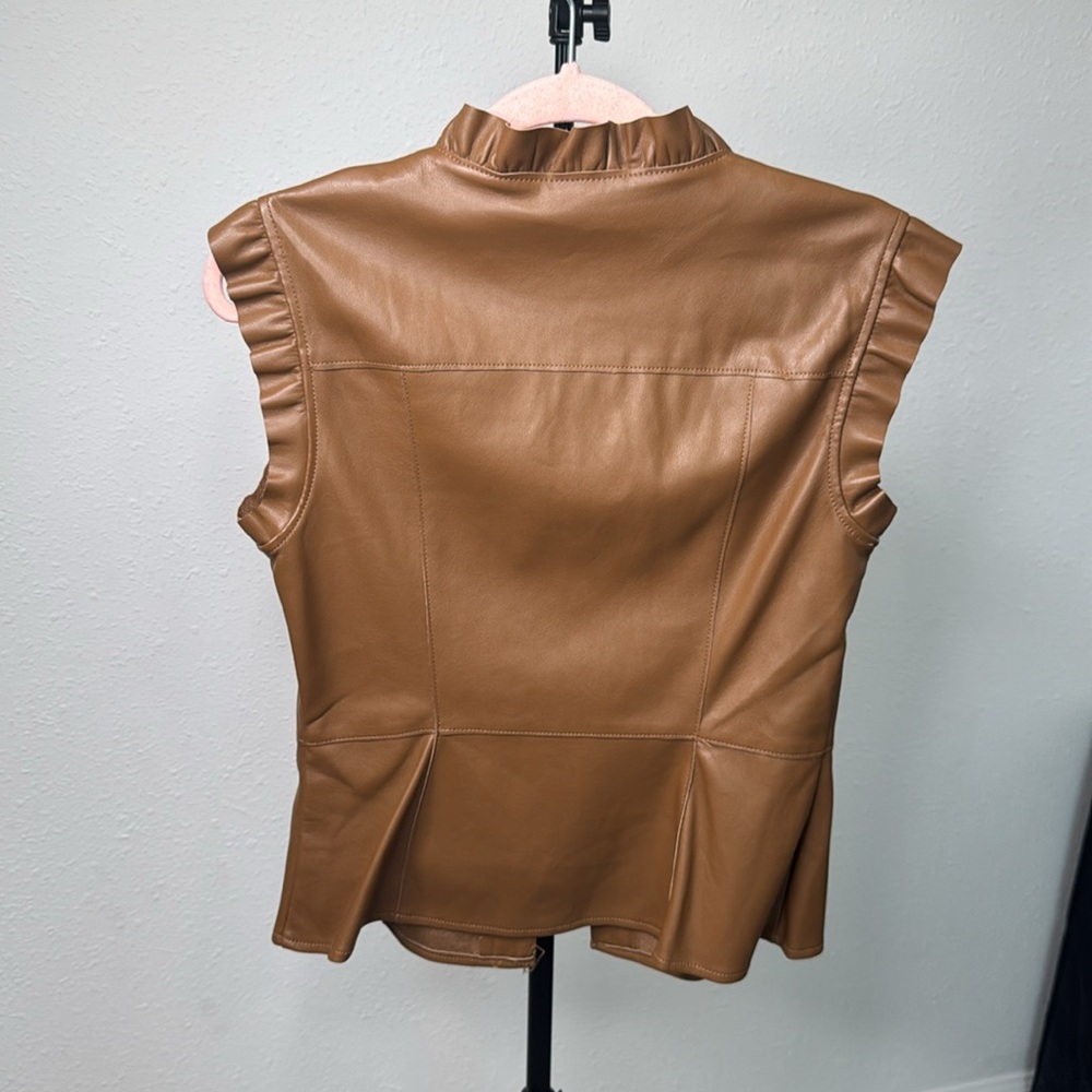 Marc New York Tan Leather Vest - Picture 9 of 15